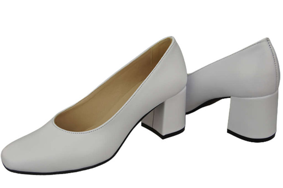 Dámská obuv Přírodní kožené lodičky 171 White ElitaBut