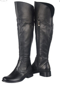 Dámské boty Black Musketeers High over the knee natural leather 638 ElitaBut