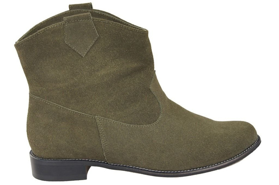 Dámské kozačky Bottle Jaro / podzim přírodní kůže velur 132 L ElitaBut