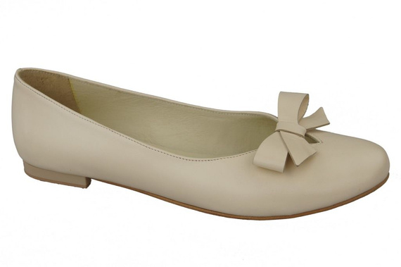 Dámské baletní boty Beige Natural Leather 998 ElitaBut