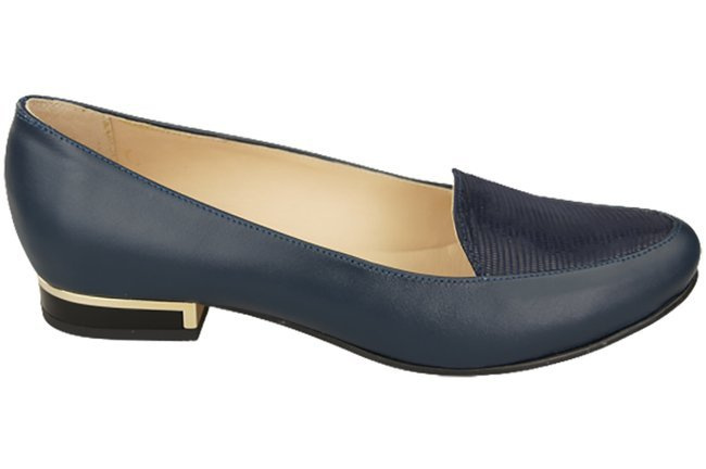 Dámské baletní boty Lords z přírodní kůže Navy blue 908 ElitaBut