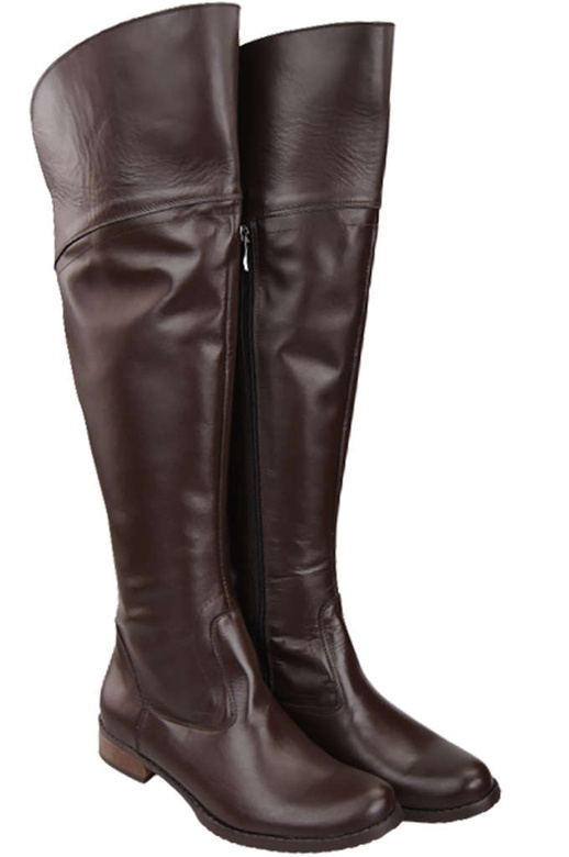 Obuv Dámské kozačky Chocolate Musketeers High over the knee natural leather 638 ElitaBut