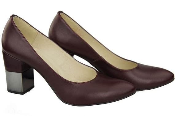Dámská obuv Maroon Natural Leather pumps 144 ElitaBut