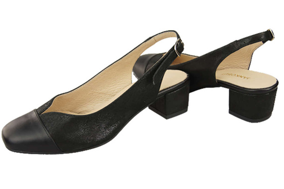 Dámské sandály z přírodní kůže 165 Black ElitaBut