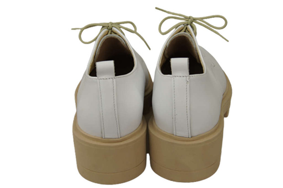 Obuv Dámské šněrovací boty White Leather Natural 180 ElitaBut