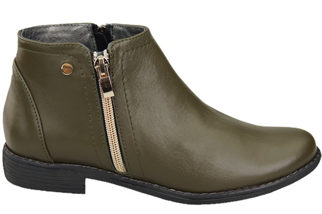 Dámská obuv Dámské kozačky Olive Warmed Natural Leather 872 Z Elitabut