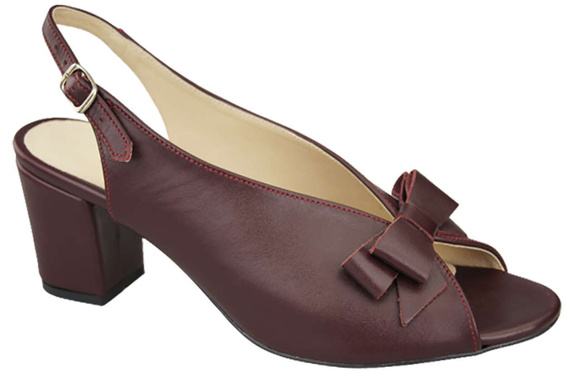 Dámská obuv Sandály Maroon Faced Natural Leather 148 L ElitaBut