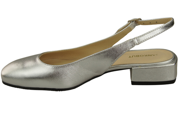 Dámská obuv Sandály Stříbrný plochý podpatek Přírodní kůže 206 ElitaBut