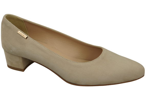 Pohodlné dámské boty Beige Natural Suede Leather 220 od ElitaBut