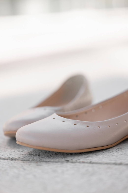 Dámské pohodlné baleríny z přírodní kůže Cappuccino Lico 162 ElitaBut