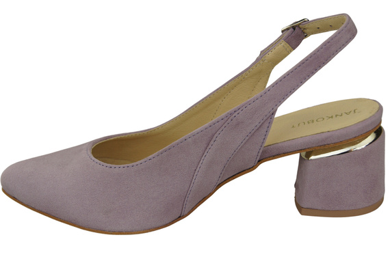 Dámské sandály z přírodní semišové kůže Lilac Elegance and Comfort 196 From ElitaBut