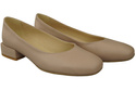 Pohodlná dámská obuv Cappuccino Bright Flat Natural Leather 204 ElitaBut