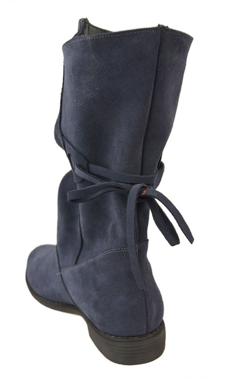 Dámské kozačky Graphite jaro/podzim přírodní kůže velur 999 L ElitaBut