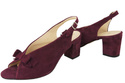 Dámská obuv Sandály Maroon Natural Leather Suede 148 ElitaBut