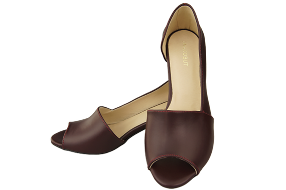 Dámská obuv Sandály Maroon Natural Leather 147 ElitaBut