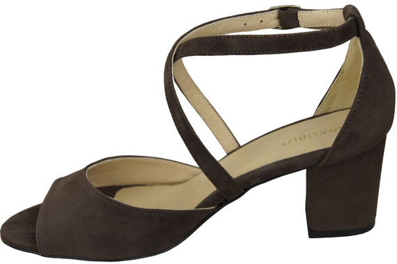 Dámské sandály Chocolate Leather Natural Suede 111 ElitaBut