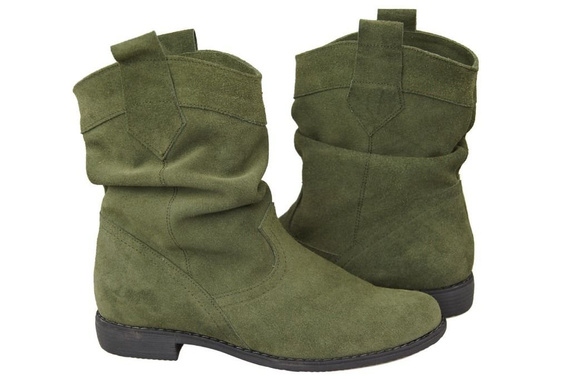 Dámské boty Saszki Bottle Winter natural leather velour 117 Z ElitaBut