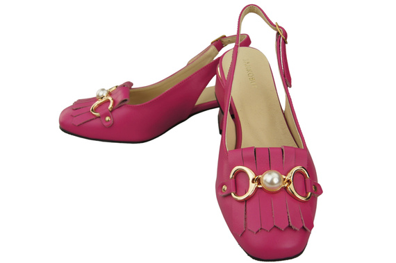 Dámská obuv Fialové sandály zdobené třásněmi Přírodní kůže 208 ElitaBut