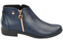 Dámská obuv Navy Blue Boots Warmed Natural Leather 872 Z Elitabut