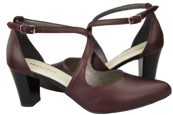 Dámská obuv Sandály s nízkým podpatkem Maroon Natural Leather 102 ElitaBut