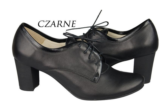 Dámská obuv Šněrovací boty z přírodní kůže Black 758 ElitaBut