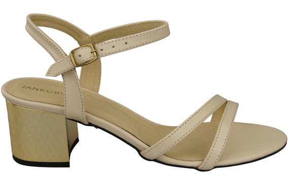 Dámská obuv Béžová přírodní kůže 197 Smyslně odhalující sandály ElitaBut