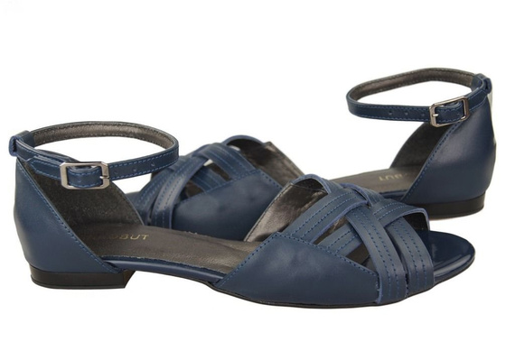 Dámské sandály Navy Blue Natural Leather 128 ElitaBut