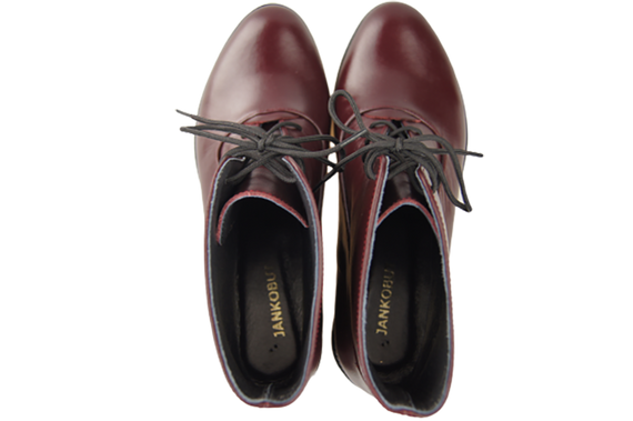 Dámské boty Maroon Jaro/podzim přírodní kůže 155 L ElitaBut