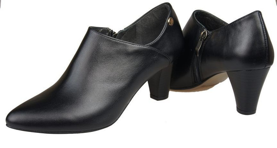 Obuv Dámské boty z přírodní kůže Černá 864 ElitaBut