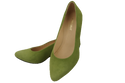 Dámská obuv Pistachio Natural Suede Leather Decorative Heel 158 With ElitaBut