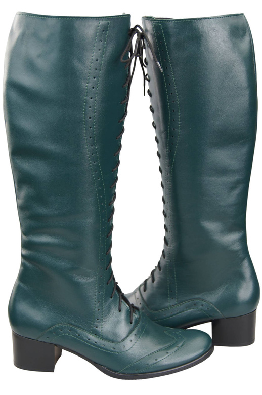 Obuv Dámské šněrovací boty Malachite z přírodní kůže 595 ElitaBut