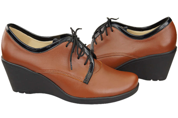 Obuv Dámské polobotky On Anchor přírodní kůže Hnědá 181 ElitaBut