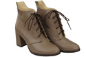Obuv Dámské boty Cappuccino Dark Lace-up Winter Natural Leather 174 Od ElitaBut