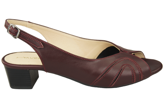 Dámská obuv Přírodní kůže Sandály Maroon 991 ElitaBut