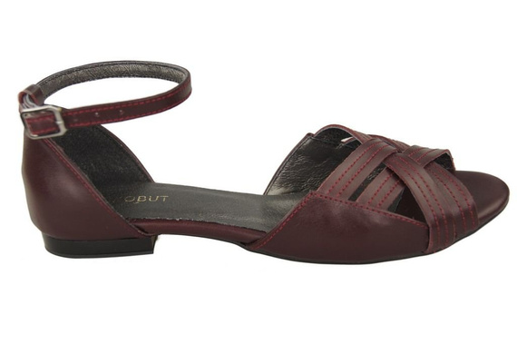 Obuv Dámské sandály Maroon Natural Leather 128 ElitaBut