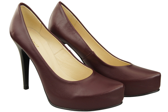 Dámská obuv Maroon Stiletto pumps Přírodní kůže 205 ElitaBut