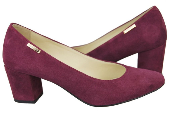 Dámská obuv Dámské lodičky Maroon Suede Natural Leather 106 ElitaBut