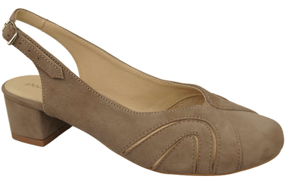 Dámská obuv Přírodní kůže Semišové sandály Cappuccino Dark 842 Od ElitaBut