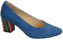 Dámská obuv Blue Suede Natural Leather Decorative Heel 158 With ElitaBut