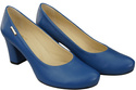 Dámská obuv Classic Blue Leather Natural Almond Nose pumps 201 ElitaBut