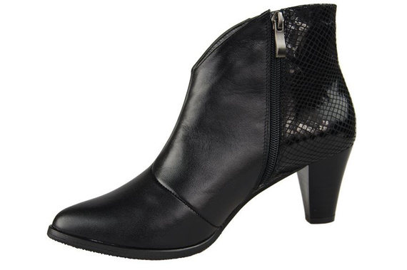 Obuv Dámské boty z přírodní kůže Černá 937 N Z ElitaBut