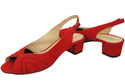 Dámská obuv Sandály semišové kožené Červená 991 ElitaBut