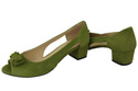 Dámská obuv Pistachio Leather Suede Sandals 145 Z ElitaBut