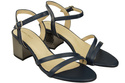 Dámská obuv Navy Blue Natural Leather 197 Smyslně odhalující sandály ElitaBut
