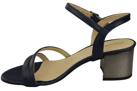 Dámská obuv Navy Blue Natural Leather 197 Smyslně odhalující sandály ElitaBut