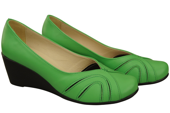 Lime Dámské lodičky se šněrováním z přírodní kůže 828 ElitaBut