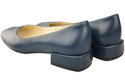 Pohodlná dámská obuv Navy Blue Flats Natural Leather 204 ElitaBut