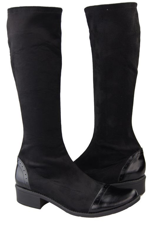 Obuv Dámské kozačky kozačky se zipem Stretch back 477 ElitaBut