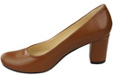 Dámská obuv Classic Brown Natural Leather Almond Nose pumps 201 ElitaBut