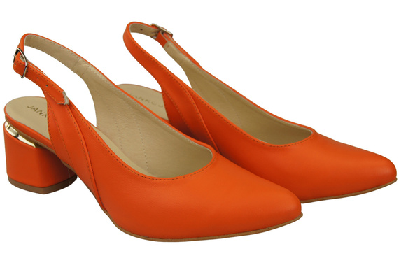 Dámská obuv Sandály Oranžová přírodní kůže 196 ElitaBut